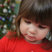 Sad girl at Christmas