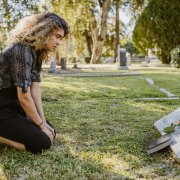 Woman grieving