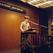 Child giving a speech
