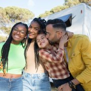 Father with girls
