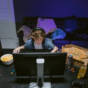 Boy gaming