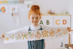 Girl kindergartner