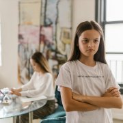 Angry girl pre-teen