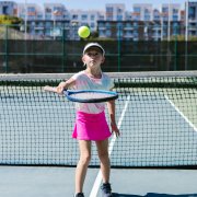 Girl playing tennis
