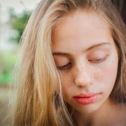 Sad teen girl