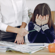 Stressed elementary student